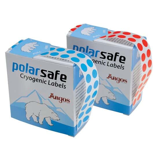 Always in Stock Argos Technologies PolarSafe® Label Dots, 9.5 mm dia
