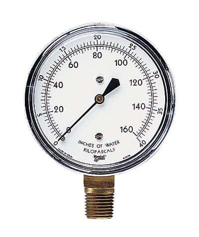 Ashcroft 14902.5 Dual-Scale Low-Pressure Gauge 0 to 160