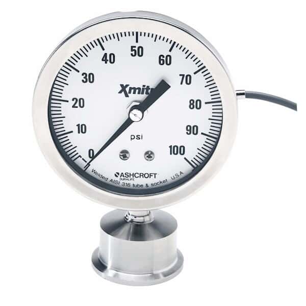 Ashcroft X10323.5 Sanitary Gauge, with 1 to 5 VDC output, 1.5" TriClamp, VAC to 15 psi from