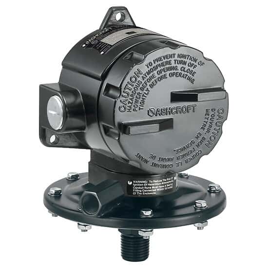 Ashcroft D Series Explosion Proof Pressure Switch, 60" WC Diff, 1/4
