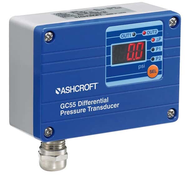 Ashcroft GC55 Wet/Wet Differential Pressure Transmitter +/75 psi; 1/8