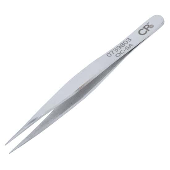 Aven Tools Precision Stainless Steel Tweezers, Flat Edges Fine Tips, 0C-SA, 90mm