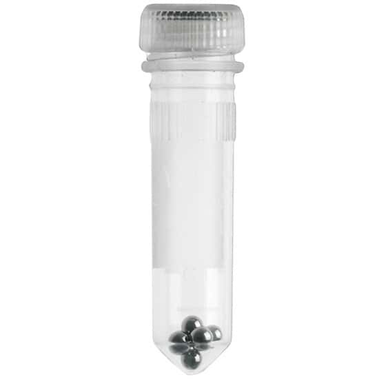 Benchmark Scientific D1033-28 Prefilled 2.0 mL Tubes, Acid Washed Stainless Steel Beads, 2.8 mm; 50/pk