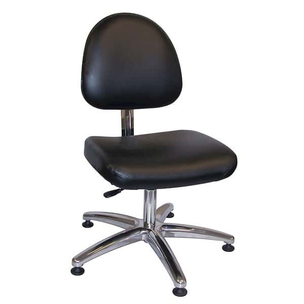 Bevco 9550M-C2 BLK Cleanroom Chair, Deluxe Vinyl, 24