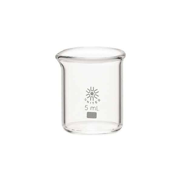 Borosil BG1000-5 Beaker, glass, low form, 5 mL, 12/pk