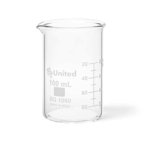 Borosil BG1060-100 Tall-Form Glass Beaker; 100 mL, 12/Pk