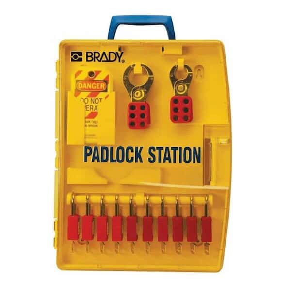 Brady 105930 Ready Access Padlock Station Kit; 10 KeyedDifferent