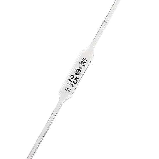 BrandTech 30607 BLAUBRAND® Bulb Pipette, Glass, Class A, 5 mL; 6/PK