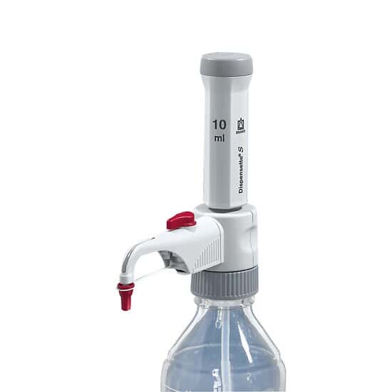 BrandTech Dispensette® S Bottletop Dispenser, Fixed Volume, with Standard Valve, 5 mL