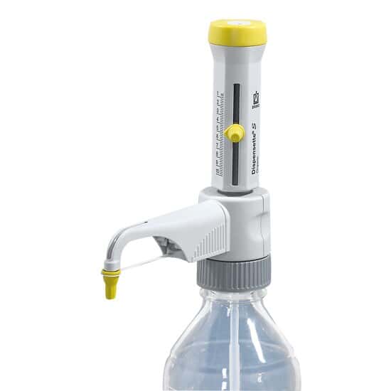 BrandTech Dispensette® S Organic Bottletop Dispenser, Analog Adjustable, with Recirculation Valve, 1-10 mL