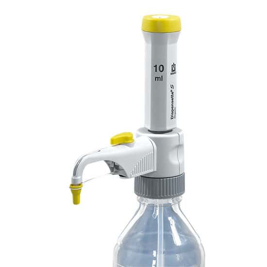 BrandTech Dispensette® S Organic Bottletop Dispenser, Fixed Volume, with Stantard Valve, 10 mL