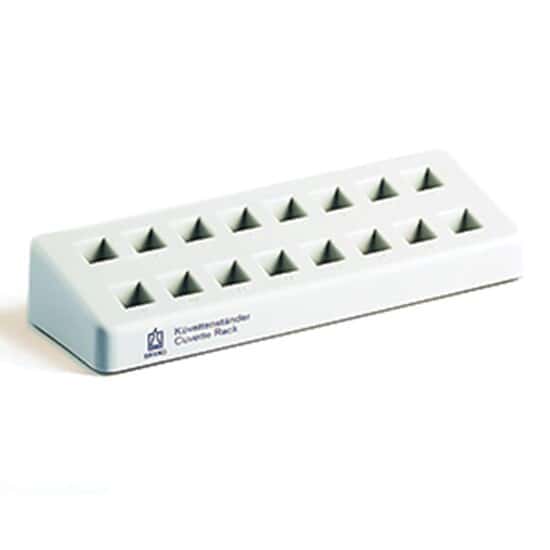 BrandTech 759500 Cuvette Rack, PP, Gray, 16 Numbered Positions