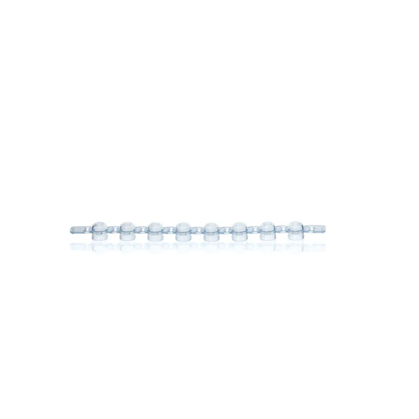 BrandTech BIO-CERT® PCR 8-Strip Caps, Polypropylene, Domed Cap, Blue; 125/Pk