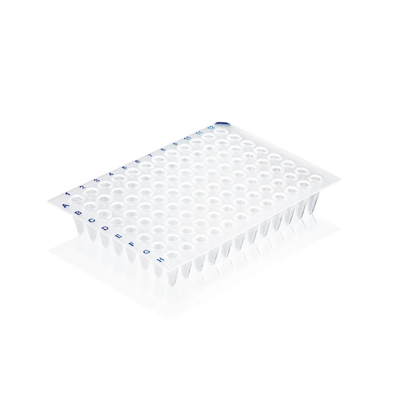BrandTech BIO-CERT® PCR Plate, 96-Well, Clear, No Skirt, Low-Profile, Non-Elevated Well Rim, 0.15 mL; 50/Pk