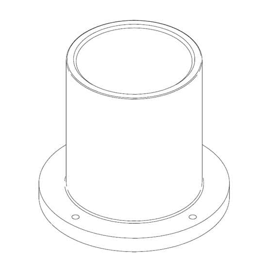 Branson 1021355 Sound-Proof Enclosure Neck Adapter for Cup Horn used with SFX250, SFX550, 250, 350 & 450 Sonifiers