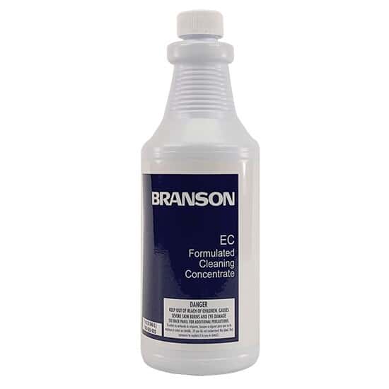 Branson EC-QT Electronic Caustic Free Alkaline Cleaner (oils, resins, & rosins), One Quart Bottle; 12/CS