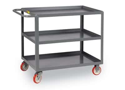 Brennan 3LG-1832-BRK Welded service cart -3 shelf,flat, 18