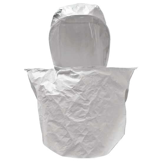 Bullard RT3/RT3T Tychem® QC Hoods for EVA Respirator without ratchet suspension, Wide Angle Lens; 10/Pk