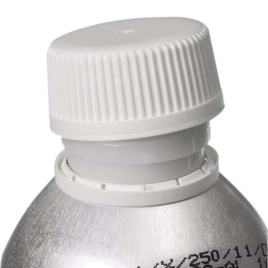 Burkle 0327-0600 Aluminum Bottle with Tamper-Evident Cap, 600 mL; 1/EA