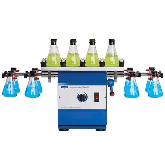 Burrell 075-765-20-19 Wrist-Action Shaker, 12 Flask-Side Arm, 8 Flask Platform, 115VAC, 60Hz