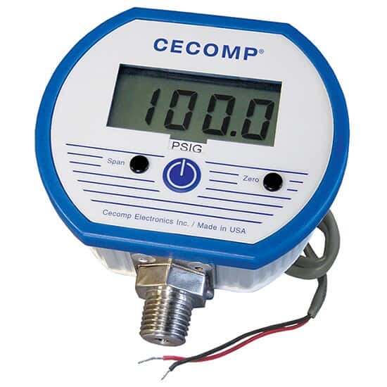 Cecomp DPG1000AD-500G 0 to 500 psi Rugged AC/DC-Powered Digital Gauge, +/-0.25% Full-Scale Accuracy