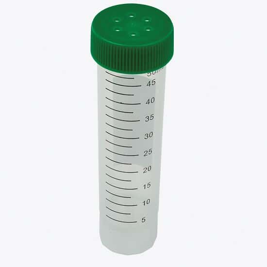 CELLTREAT Scientific Products 229479 Bio-Reaction Centrifuge Tube, 50 mL, Vented Cap, Standing, Bag, Sterile; 100/Cs