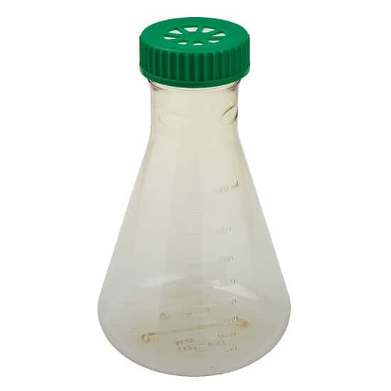 CELLTREAT Scientific Products 229850 Vented Sterile Erlenmeyer Flasks with Plain Bottom, 2 L, Individually Wrapped; 6/cs