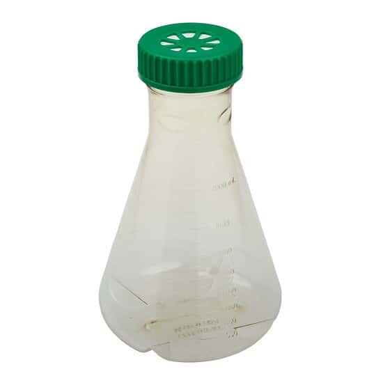 CELLTREAT Scientific Products 229855 Vented Sterile Erlenmeyer Flasks with Baffled Bottom, 2 L, Individually Wrapped; 6/cs