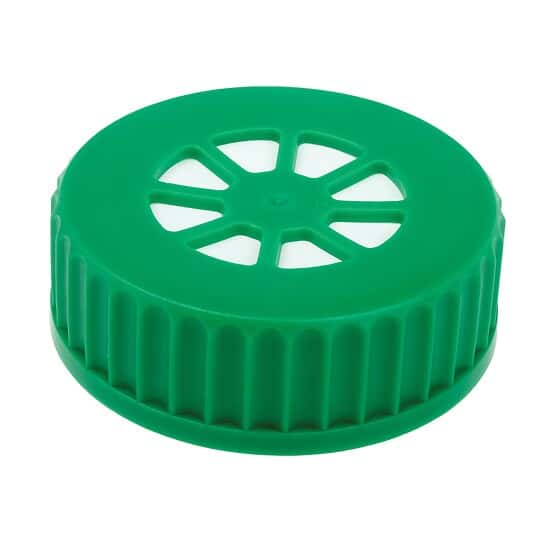 CELLTREAT Scientific Products Cap for Erlenmeyer/Fernbach Flasks, Sterile, Polypropylene, 70 mm, Vented, 0.22 µm; 24/Cs