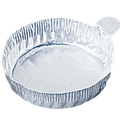 Cole-Parmer Aluminum Crimped-Walled Weighing Dish with Tab, 70 mm dia, 60 mL; 100/Pk