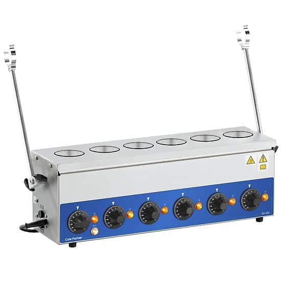 Cole-Parmer EH-200-M-6 Micro-Kjeldahl Extraction Heater, 600 W, UK Plug; 230 VAC