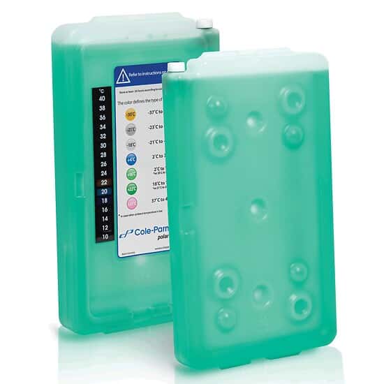 Cole-Parmer  Cooling End-caps, 22 °C, Green, Pair of 2
