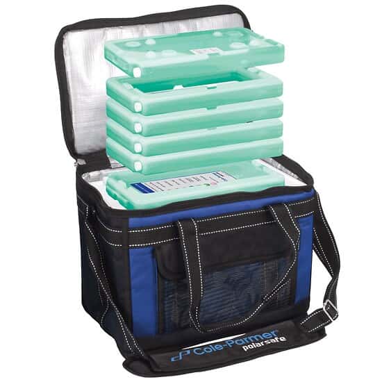 ColeParmer PolarSafe® Transport Bag 10 L with Two 22°C EndCaps and
