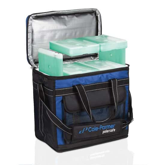 Cole-Parmer Transport Bag 30 L with Two 22°C Blocks (1 L, Slim) and Four 22°C Blocks (1 L)