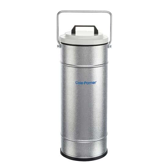 Cole-Parmer Hammer-forged aluminum Dewar flask, 14 L