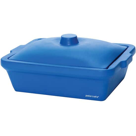 Cole-Parmer Foam Rectangular Ice Pan with Lid, 9 L, Blue