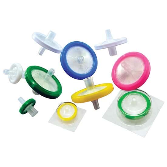Cole-Parmer Syringe Filter, 30mm, .45um, Green PP/PES, Sterile; 45/Pk
