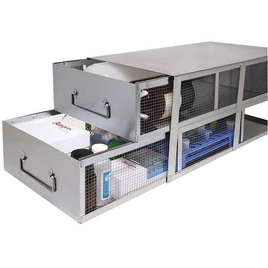 Cole-Parmer Upright Freezer Bin Rack with Lid, Small, 16.5
