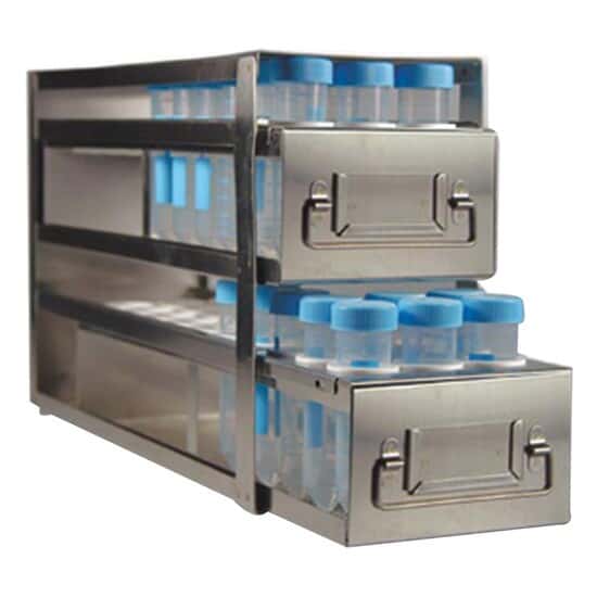 Cole-Parmer Upright Freezer Drawer Rack for 50 mL Centrifuge Tubes; 2 Drawers, holds 78 tubes