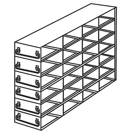 Cole-Parmer Upright Freezer Drawer Rack for 96 Deep-Well Plates or 1 3/4