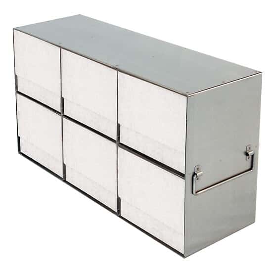 Cole-Parmer Upright Freezer Rack for 15 and 50 mL Centrifuge Tube Boxes, 3 x 2 Array