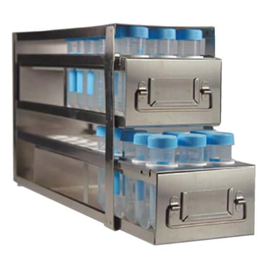 Cole-Parmer Upright Freezer Drawer Rack for 50 mL Centrifuge Tubes; 2 Drawers, holds 60 tubes
