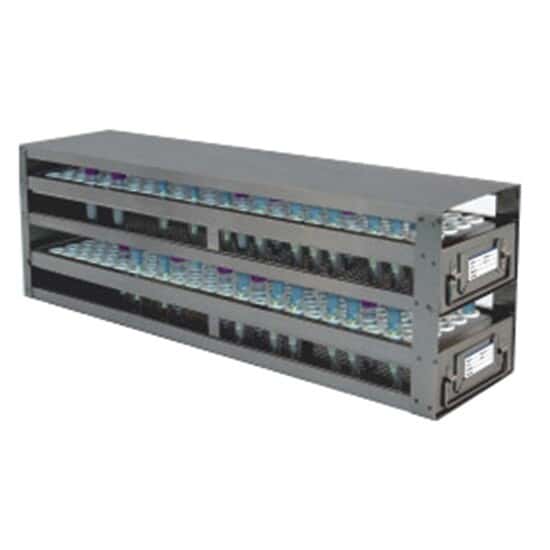 Cole-Parmer Upright Freezer Drawer Rack for 1 mL Blood SampleTubes; 2 Drawers, holds 324 Tubes