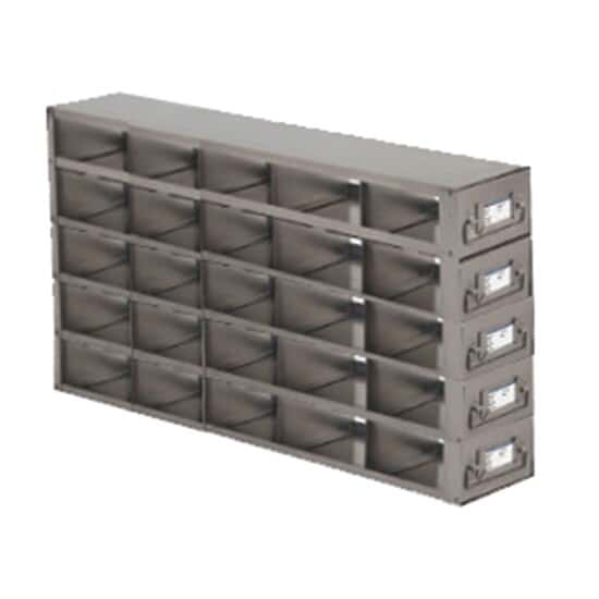 Cole-Parmer Upright Freezer Drawer Rack for 25-Place Slide Boxes, 5 x 5 Array
