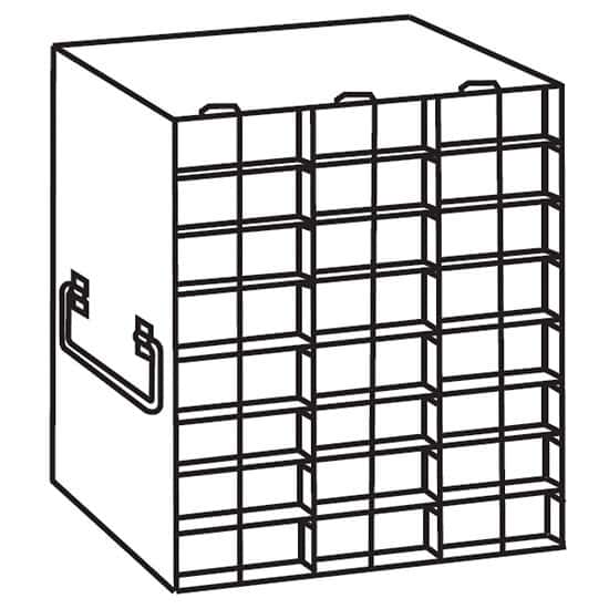 Cole-Parmer Upright Freezer Drawer Rack for 100-Place Slide Boxes, 3 x 8 Array