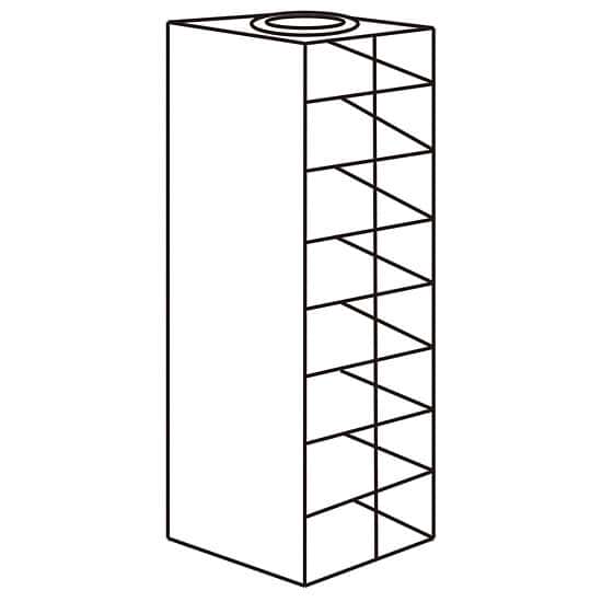 Cole-Parmer Chest Freezer Rack for 100-Place Slide Boxes, 8 Box capacity