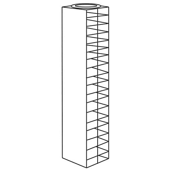 Cole-Parmer Chest Freezer Rack for 100-Place Slide Boxes, 18 Box capacity