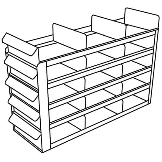 Cole-Parmer Upright Freezer Sliding Tray Eco-Rack for Standard 2
