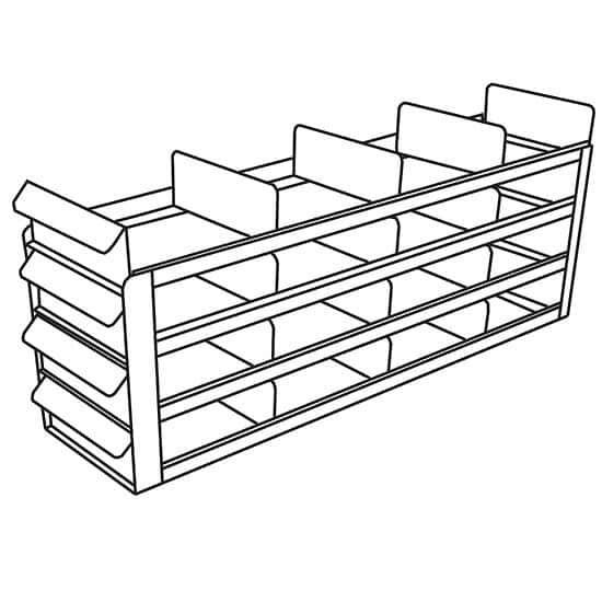 Cole-Parmer Upright Freezer Sliding Tray Eco-Rack for Standard 2