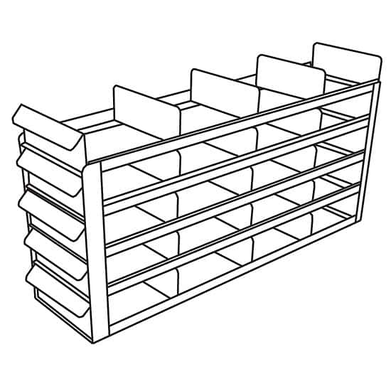 Cole-Parmer Upright Freezer Sliding Tray Eco-Rack for Standard 2